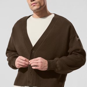 Scholar Cardigan Sweater - Espresso