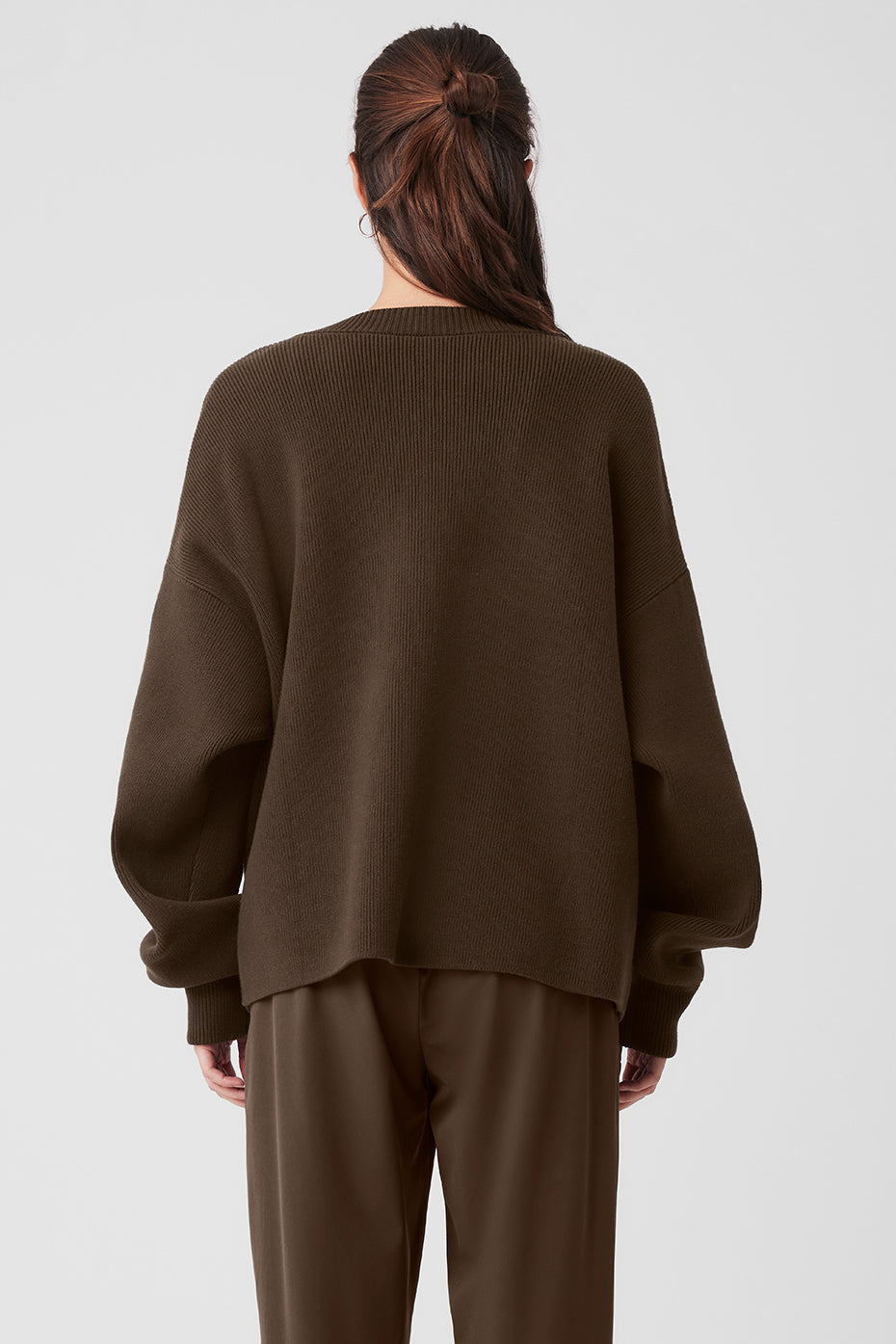 Scholar Cardigan Sweater - Espresso - Image 2