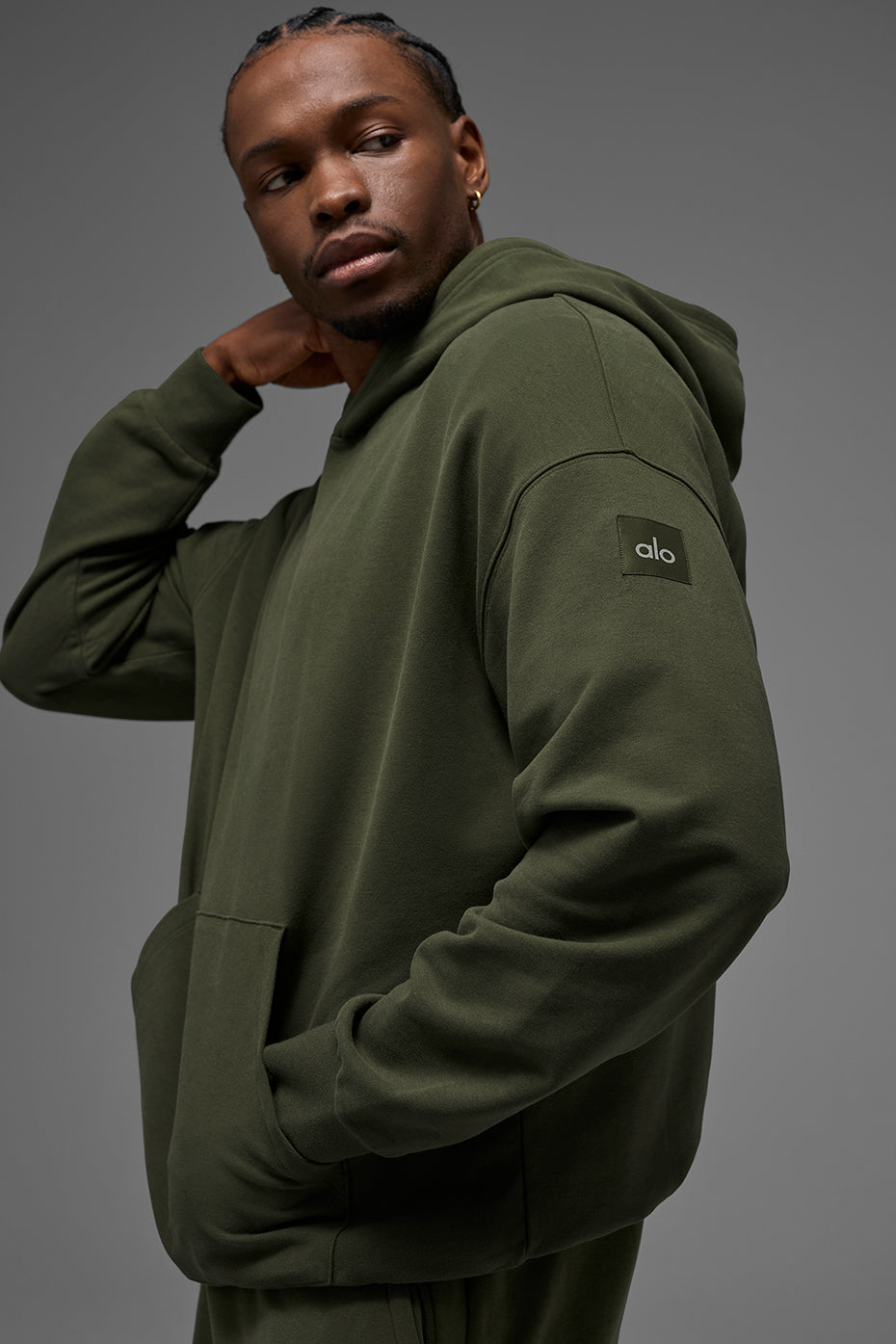 Double Take Hoodie - Green Olive - Image 2