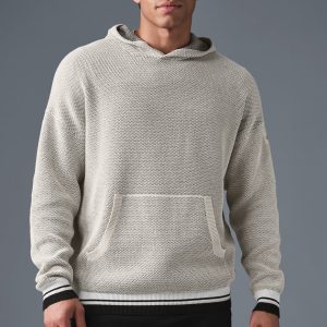 Sports Club Sweater Knit Hoodie - Bone