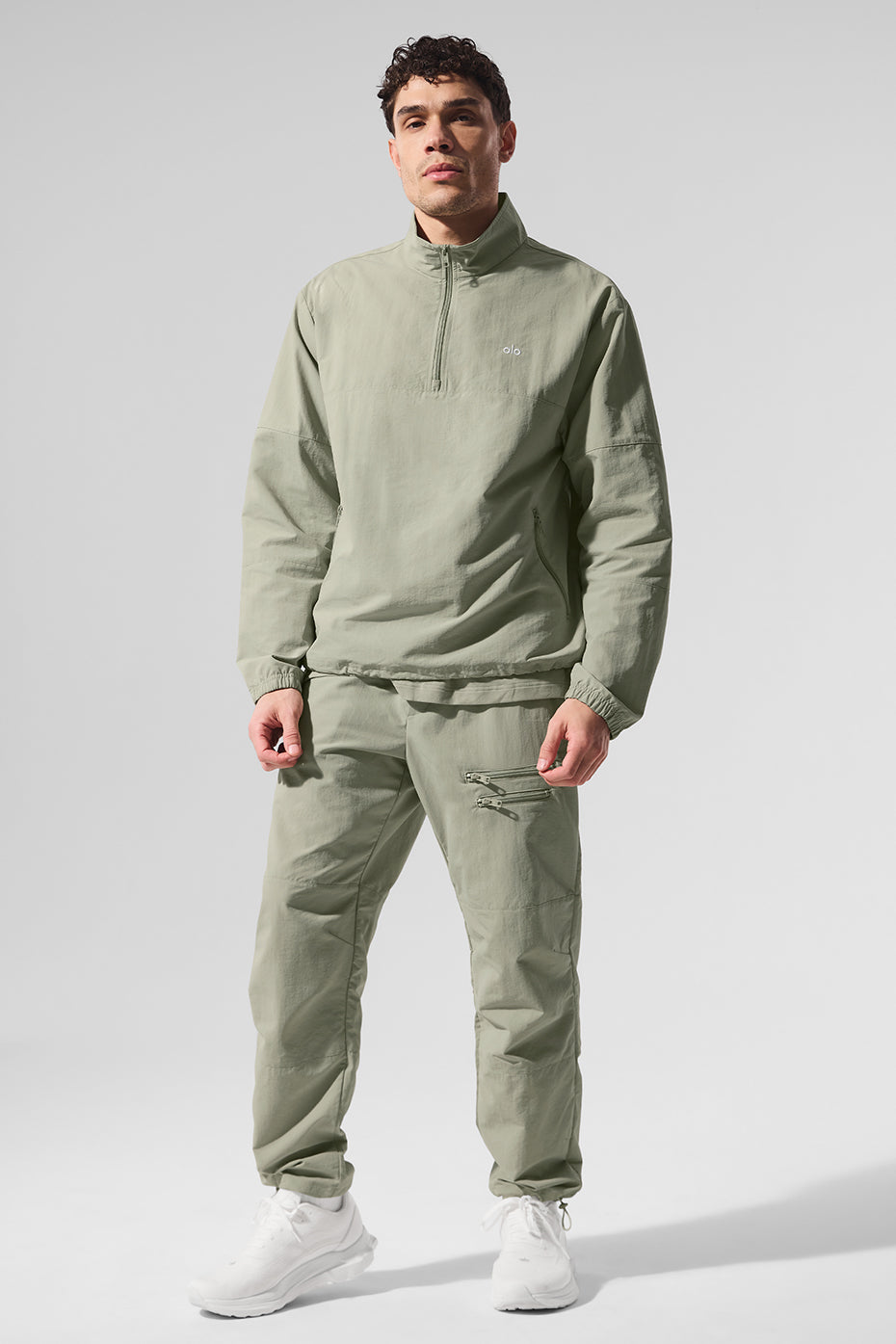Light Weight Takeaway Track Pullover - Limestone - Image 4