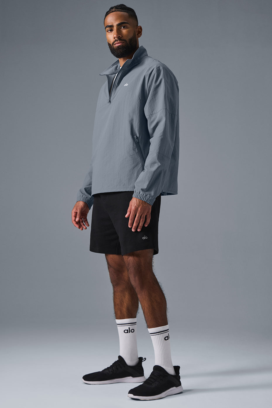 Light Weight Takeaway Track Pullover - Steel Grey - Image 3
