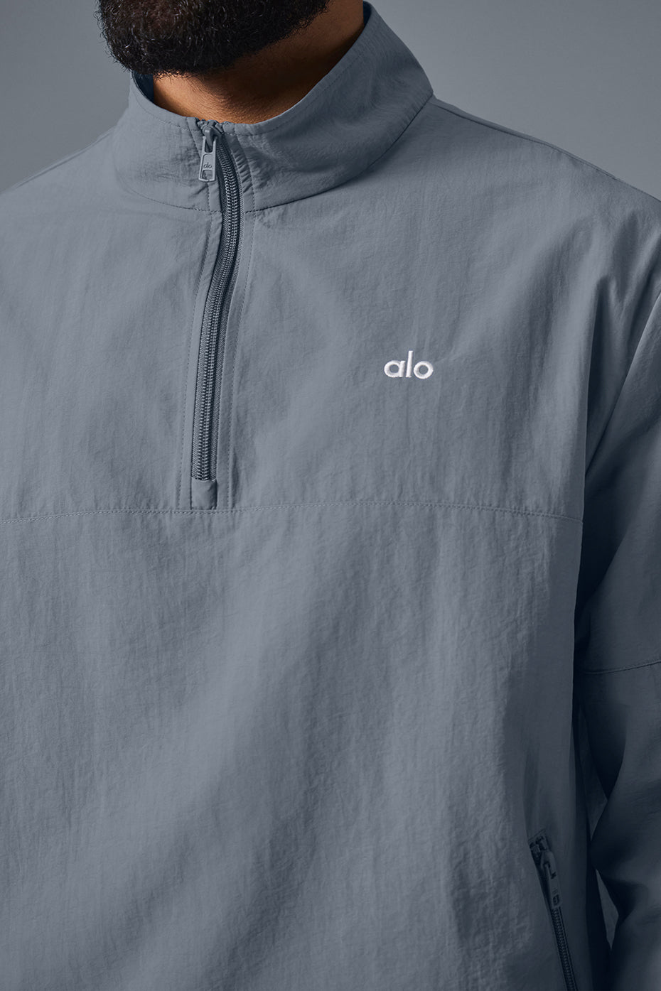 Light Weight Takeaway Track Pullover - Steel Grey - Image 4