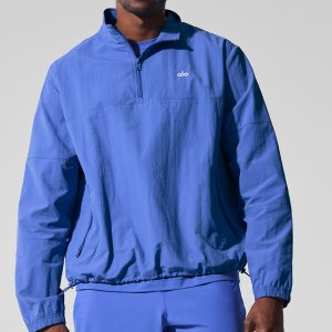 Light Weight Takeaway Track Pullover - Marathon Blue
