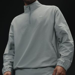 Light Weight Takeaway Track Pullover - Lunar Grey