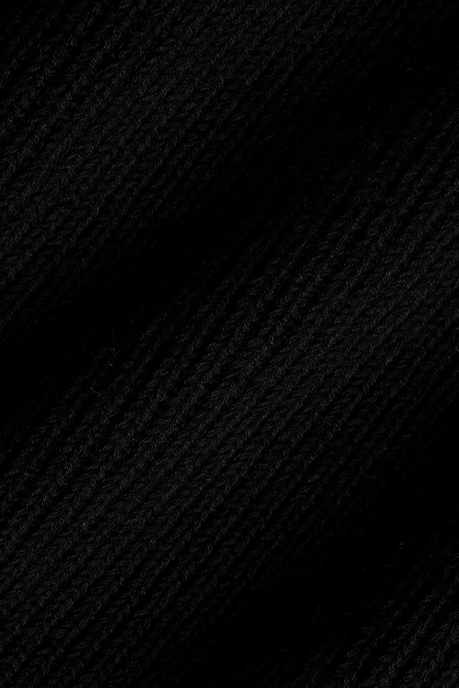 Domain Rib Knit Full Zip Sweater - Black - Image 6