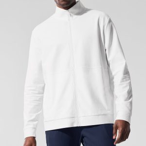 Conquer Max Mock Neck Full Zip - White