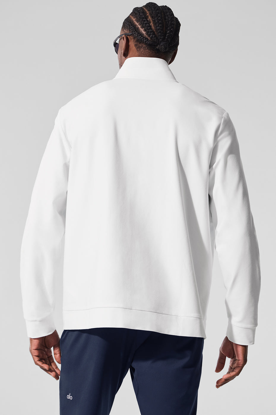 Conquer Max Mock Neck Full Zip - White - Image 3