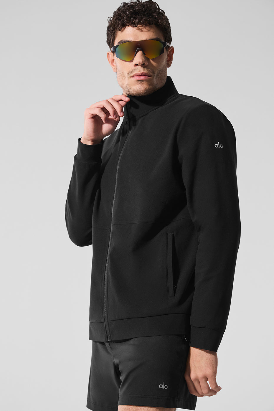 Conquer Max Mock Neck Full Zip - Black - Image 5