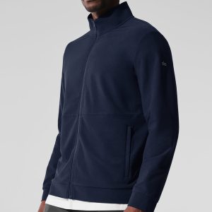 Conquer Max Mock Neck Full Zip - Navy