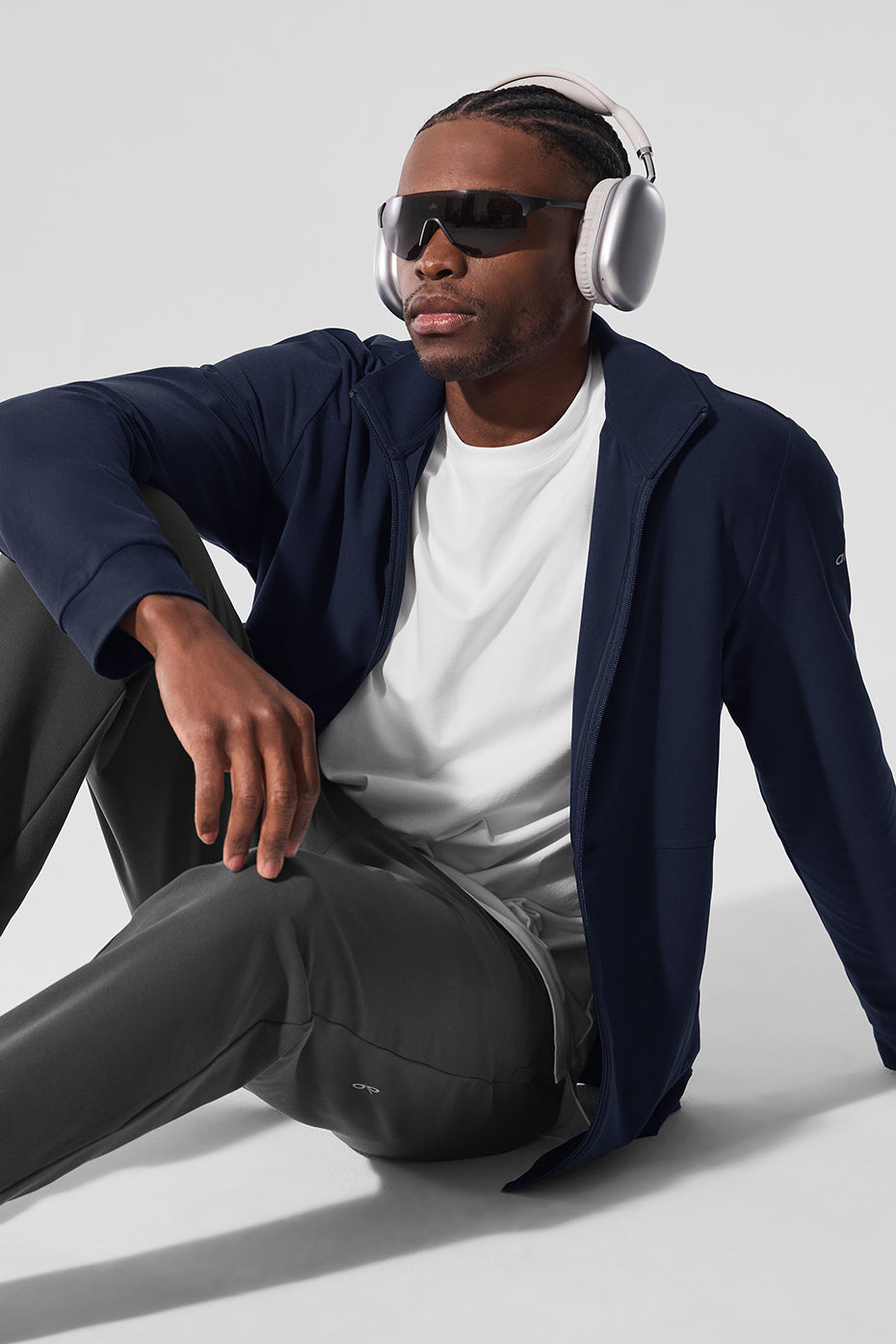 Conquer Max Mock Neck Full Zip - Navy - Image 6