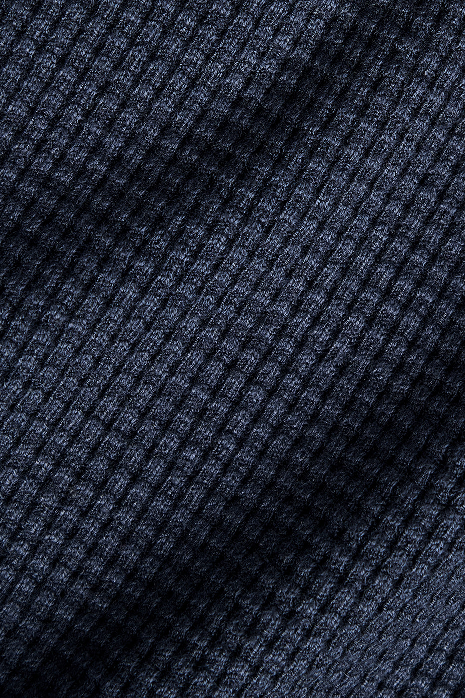 Elevate Waffle Long Sleeve Crew - Navy - Image 5