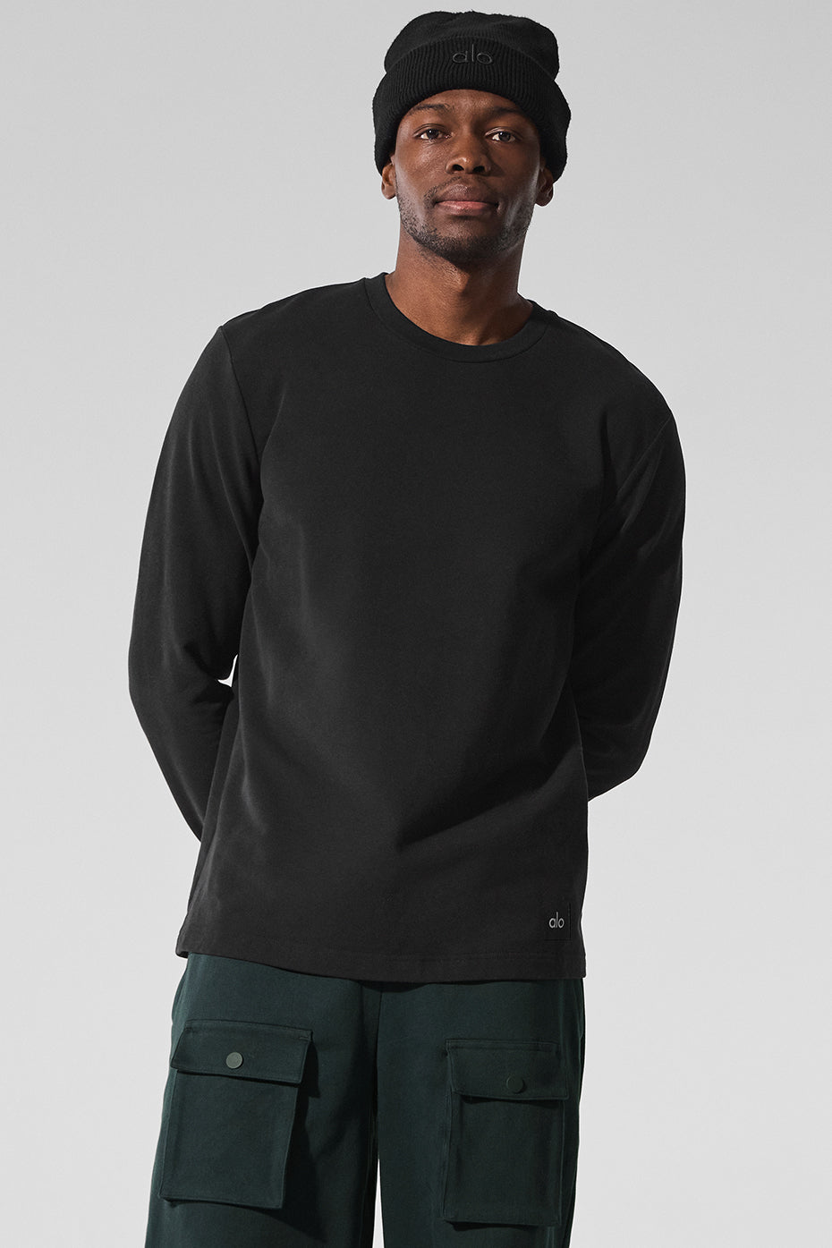 Double Take Long Sleeve Crew - Black - Image 4