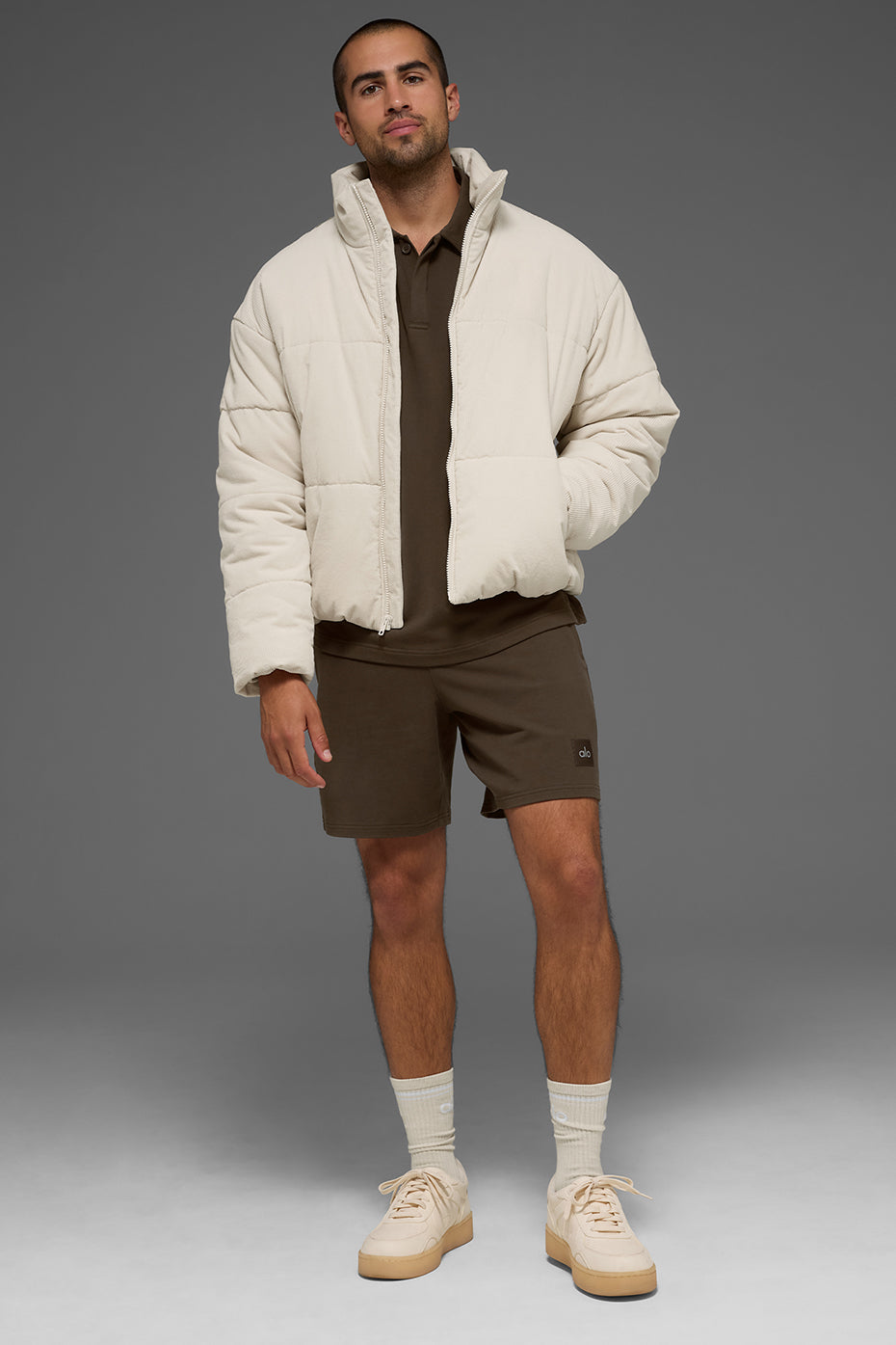 Corduroy Stage Puffer - Bone - Image 4