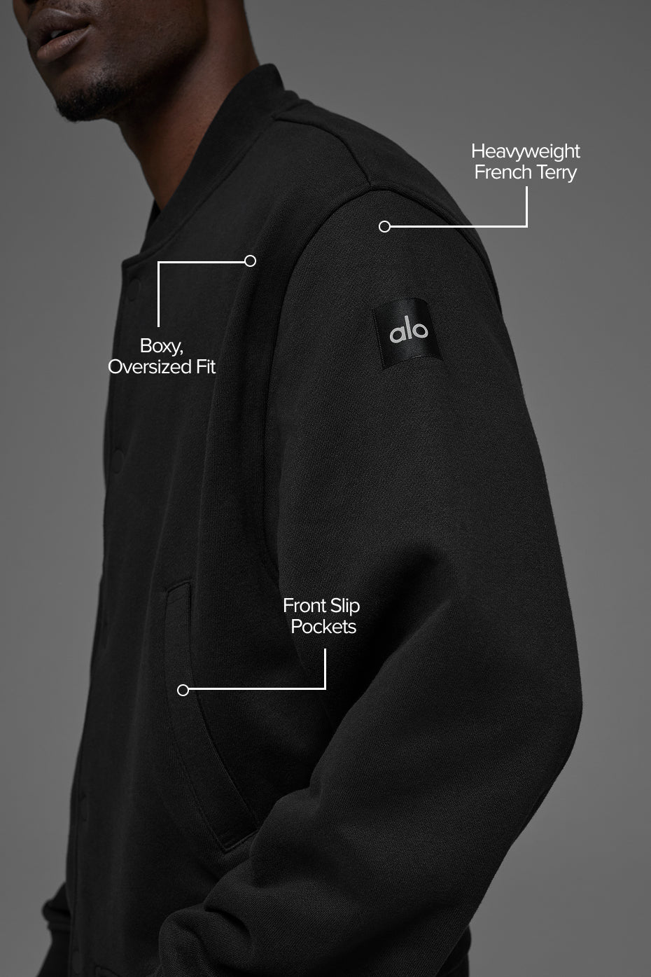 Renown Varsity Jacket - Black - Image 2