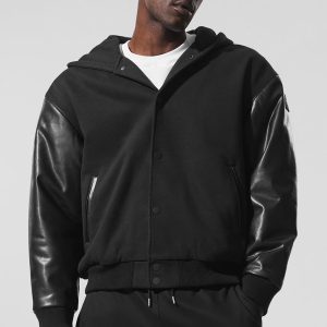 Select Hooded Bomber Jacket - Black