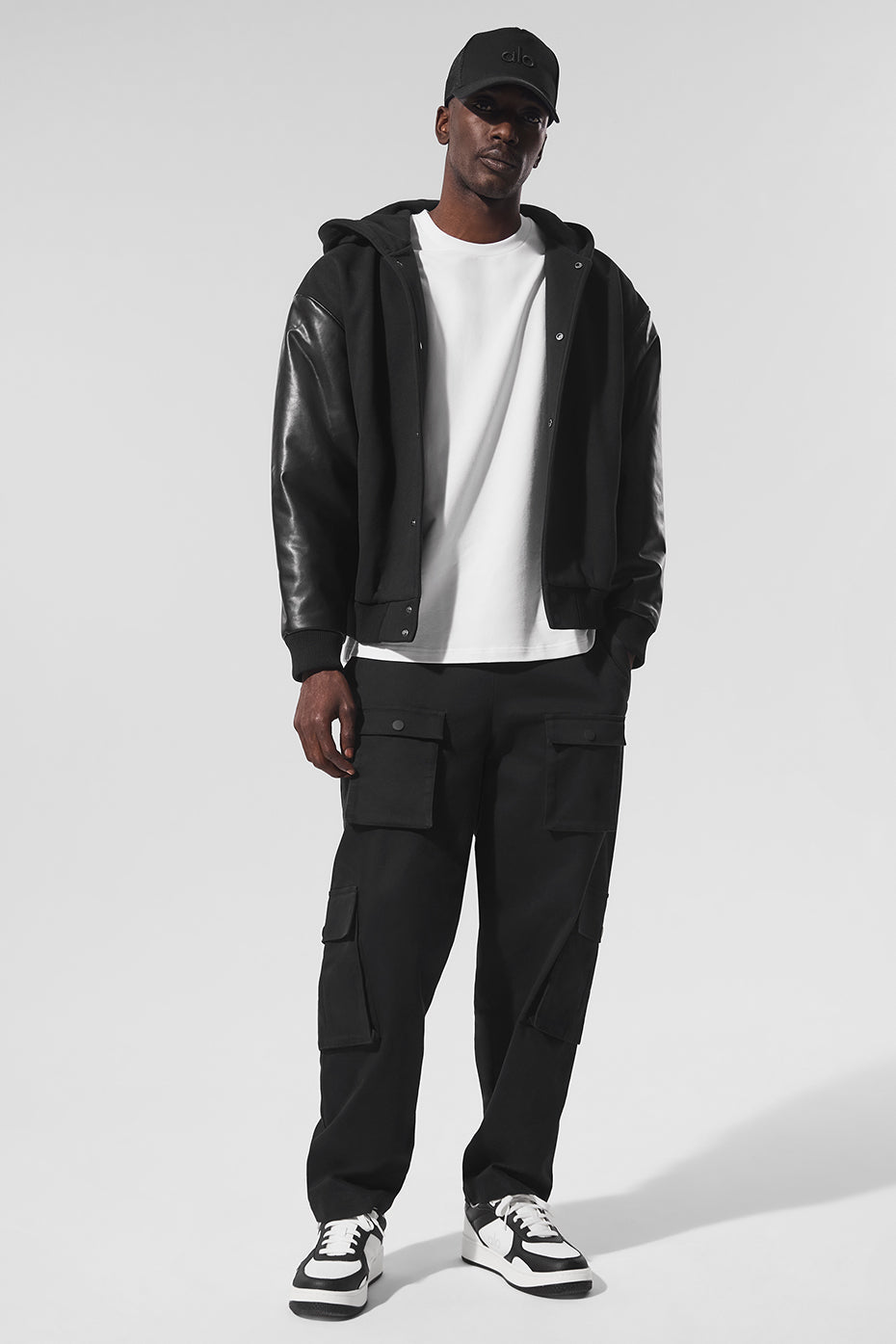 Select Hooded Bomber Jacket - Black - Image 5