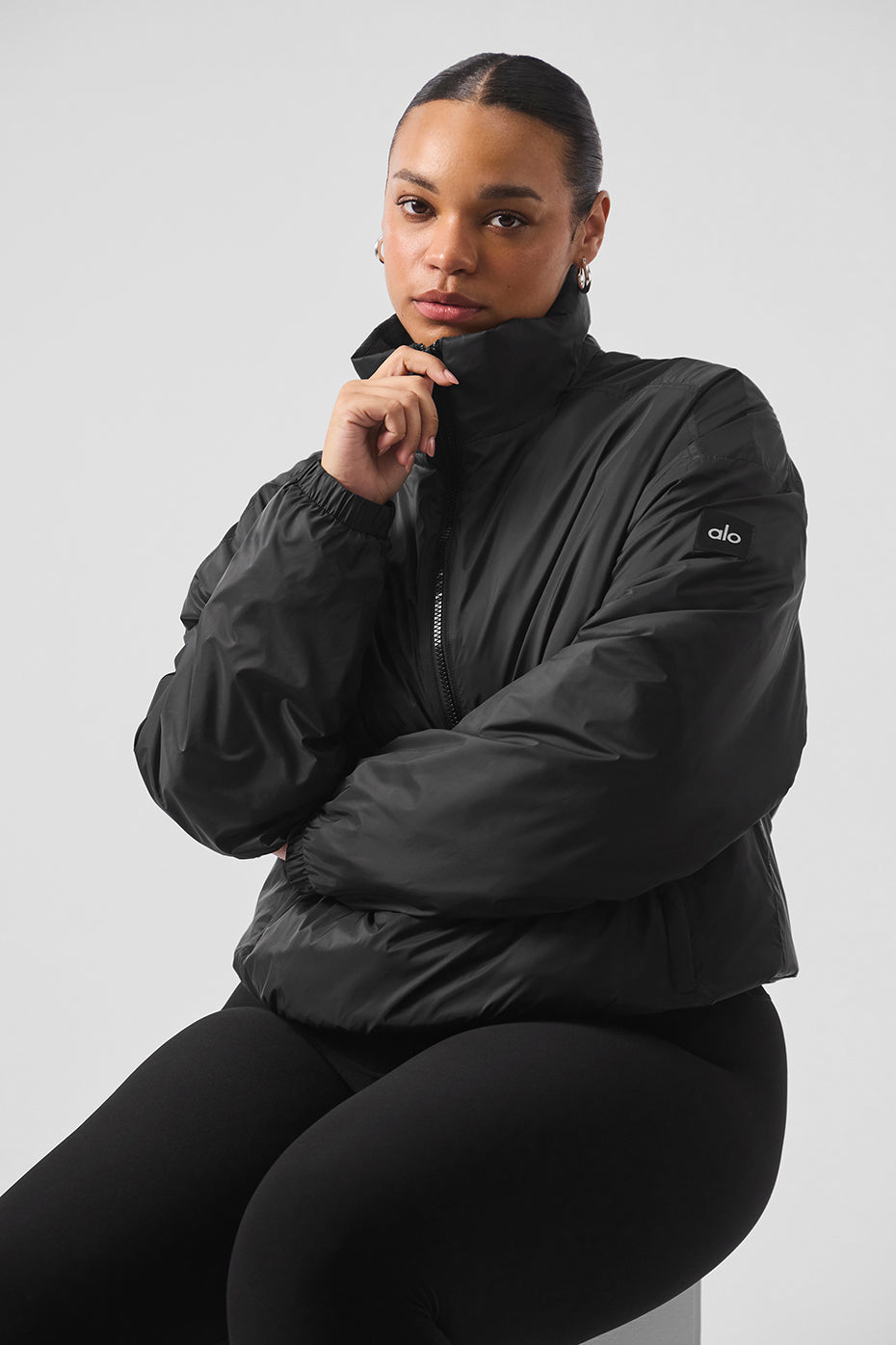 Latitude Light Weight 1/2 Zip Pullover Jacket - Black - Image 6