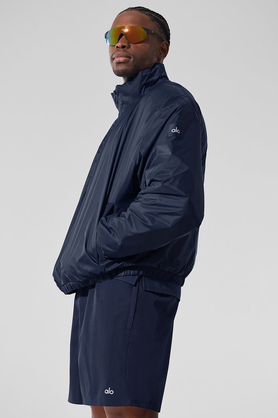 Latitude Light Weight 1/2 Zip Pullover Jacket - Navy - Image 3