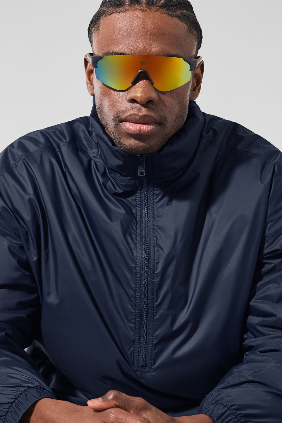 Latitude Light Weight 1/2 Zip Pullover Jacket - Navy - Image 4