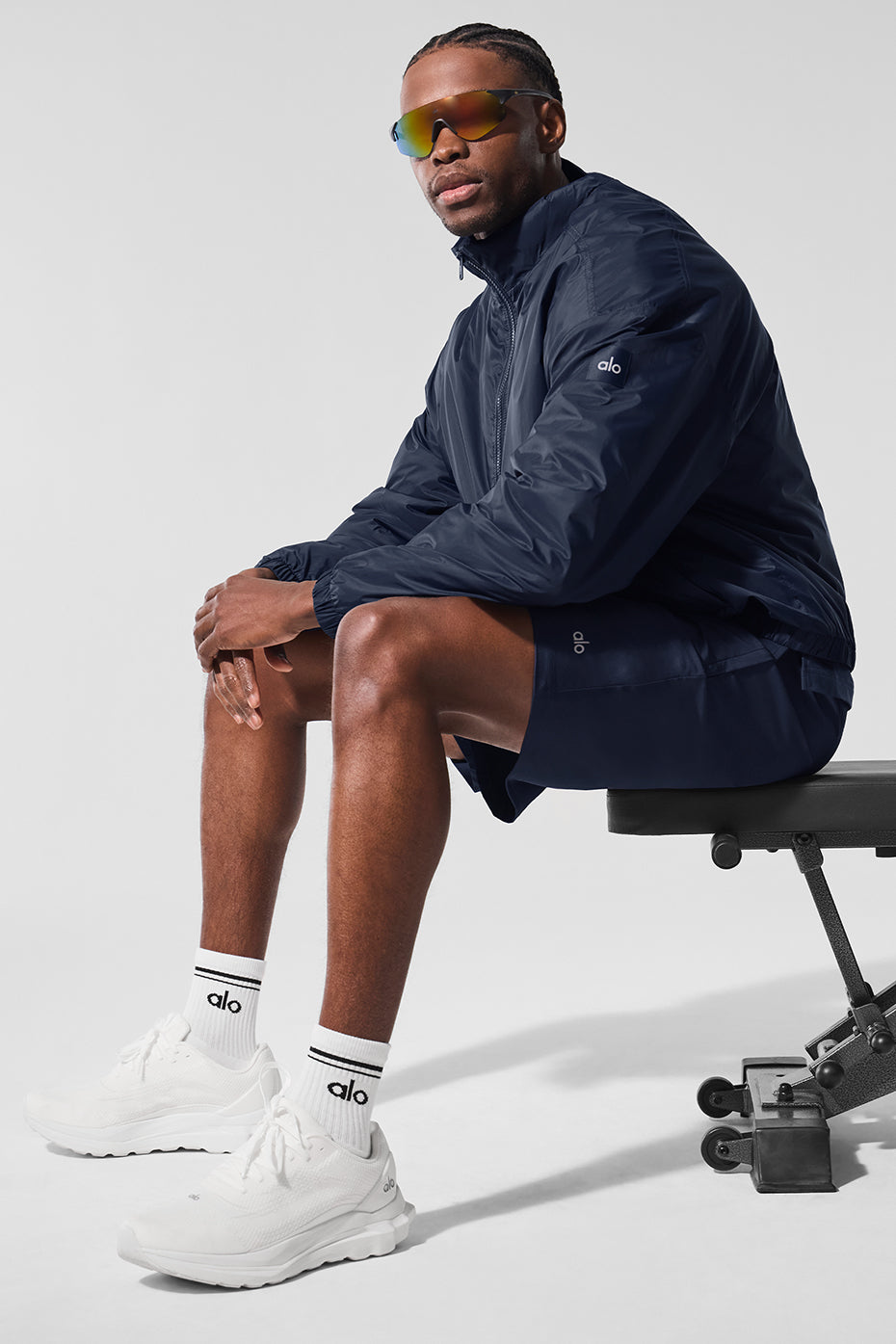 Latitude Light Weight 1/2 Zip Pullover Jacket - Navy - Image 5