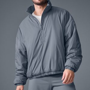 Latitude Light Weight 1/2 Zip Pullover Jacket - Steel Grey