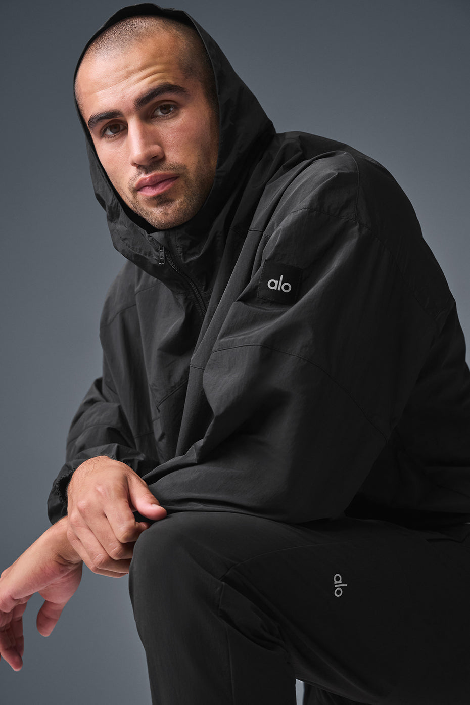 Vantage Nylon Ripstop Track Jacket - Black - Image 3