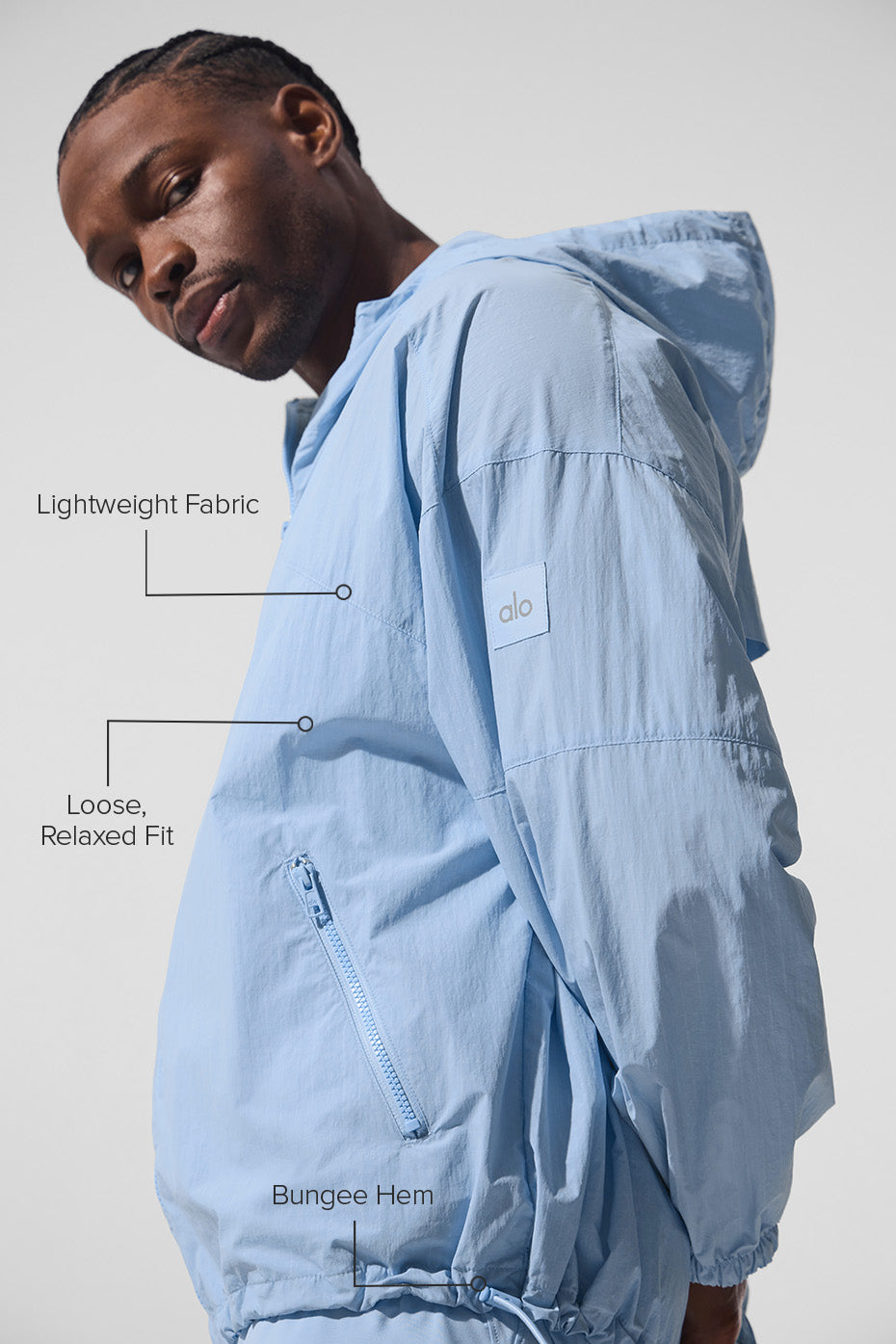 Vantage Nylon Ripstop Track Jacket - Seashell Blue - Image 2