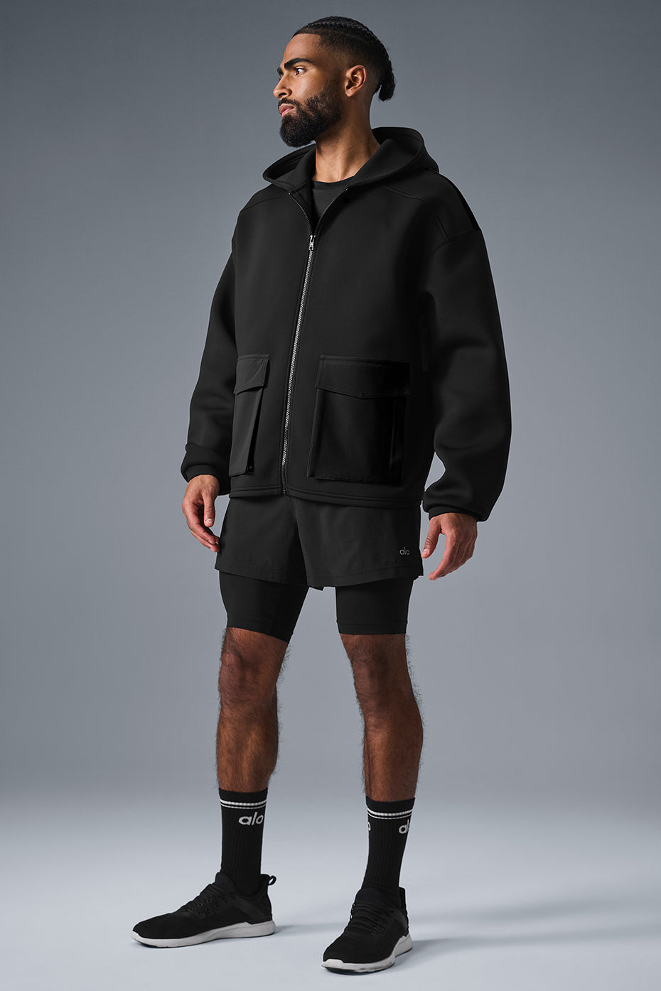 Technical Form Cargo Jacket - Black - Image 3