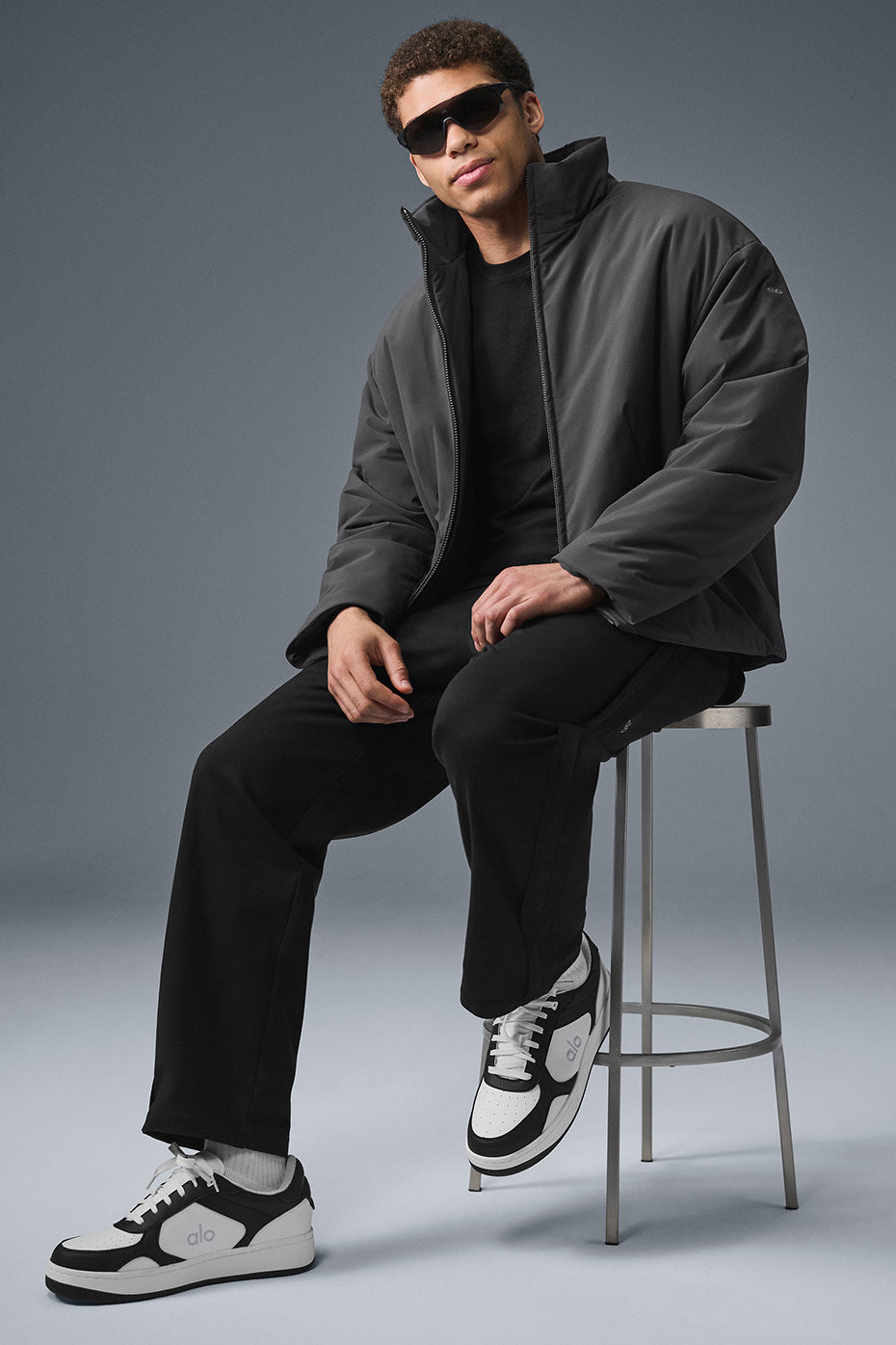 Stretch Woven Notable Jacket - Anthracite - Image 5