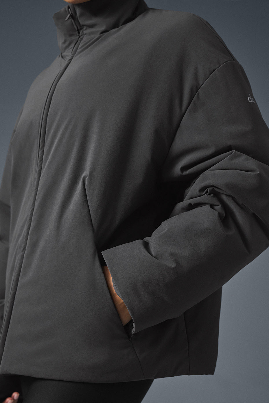 Stretch Woven Notable Jacket - Anthracite - Image 6