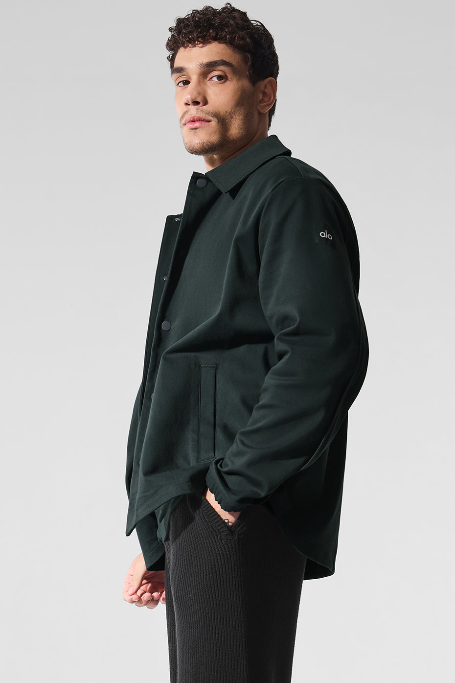 Edition Sueded Jacket - Charcoal Green - Image 3