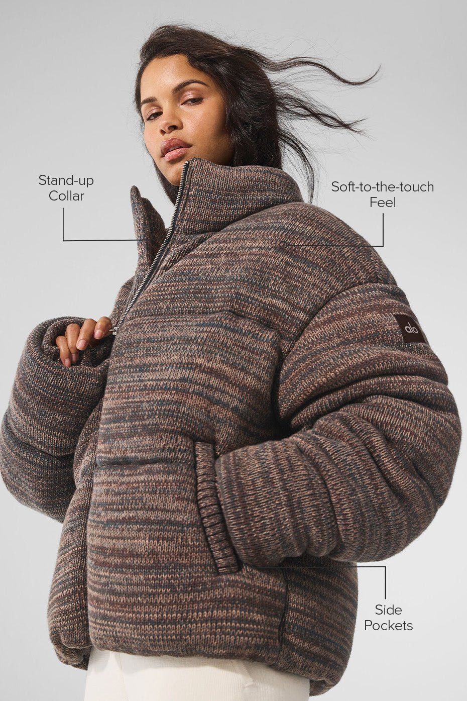 Stage Sweater Puffer - Brown Multi - Image 2