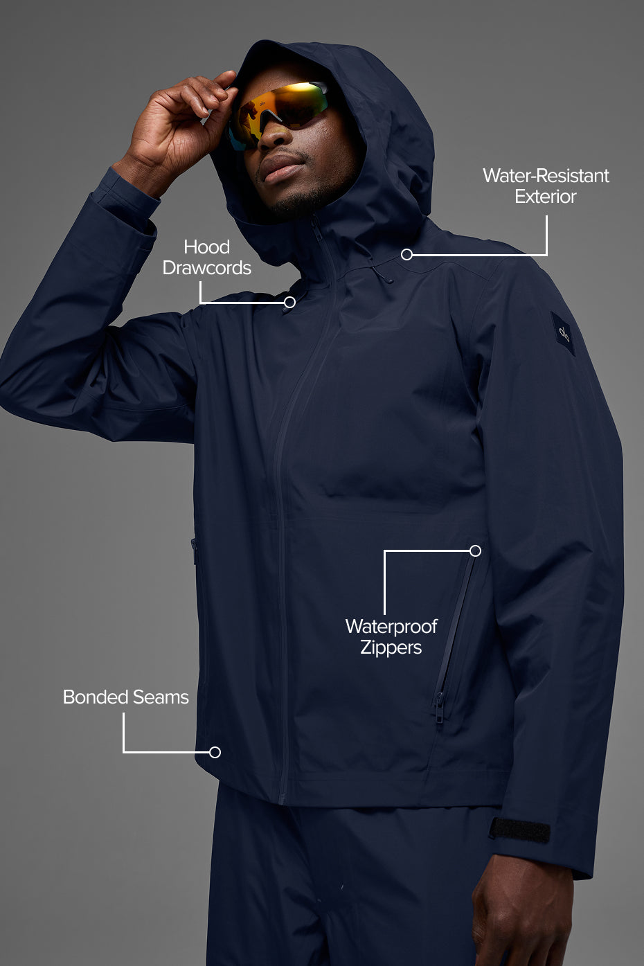 Alpha Shell Jacket - Navy - Image 2