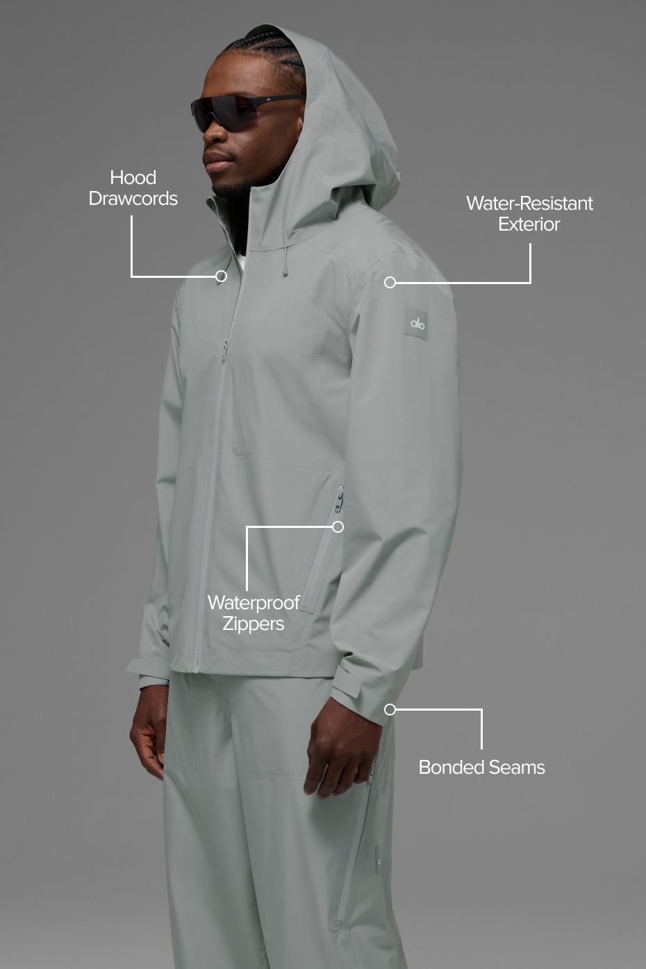 Alpha Shell Jacket - Lunar Grey - Image 2
