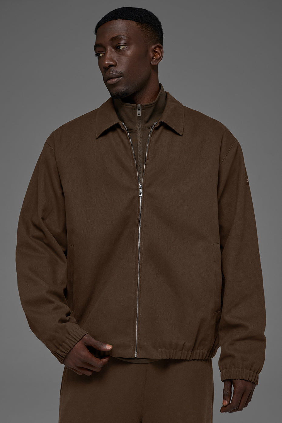 Cotton Canvas Coaches Jacket - Espresso - Image 4
