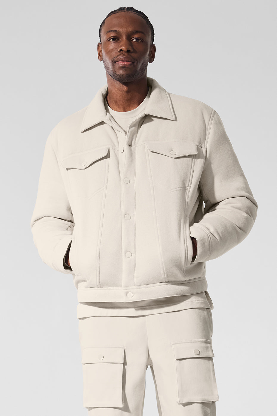 Ease Trucker Jacket - Bone - Image 5