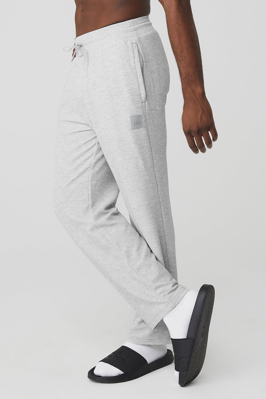 Micro Waffle Fast Break Sweatpant - Athletic Heather Grey - Image 3