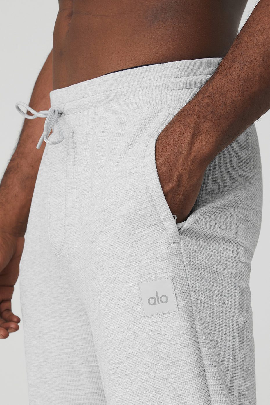 Micro Waffle Fast Break Sweatpant - Athletic Heather Grey - Image 4
