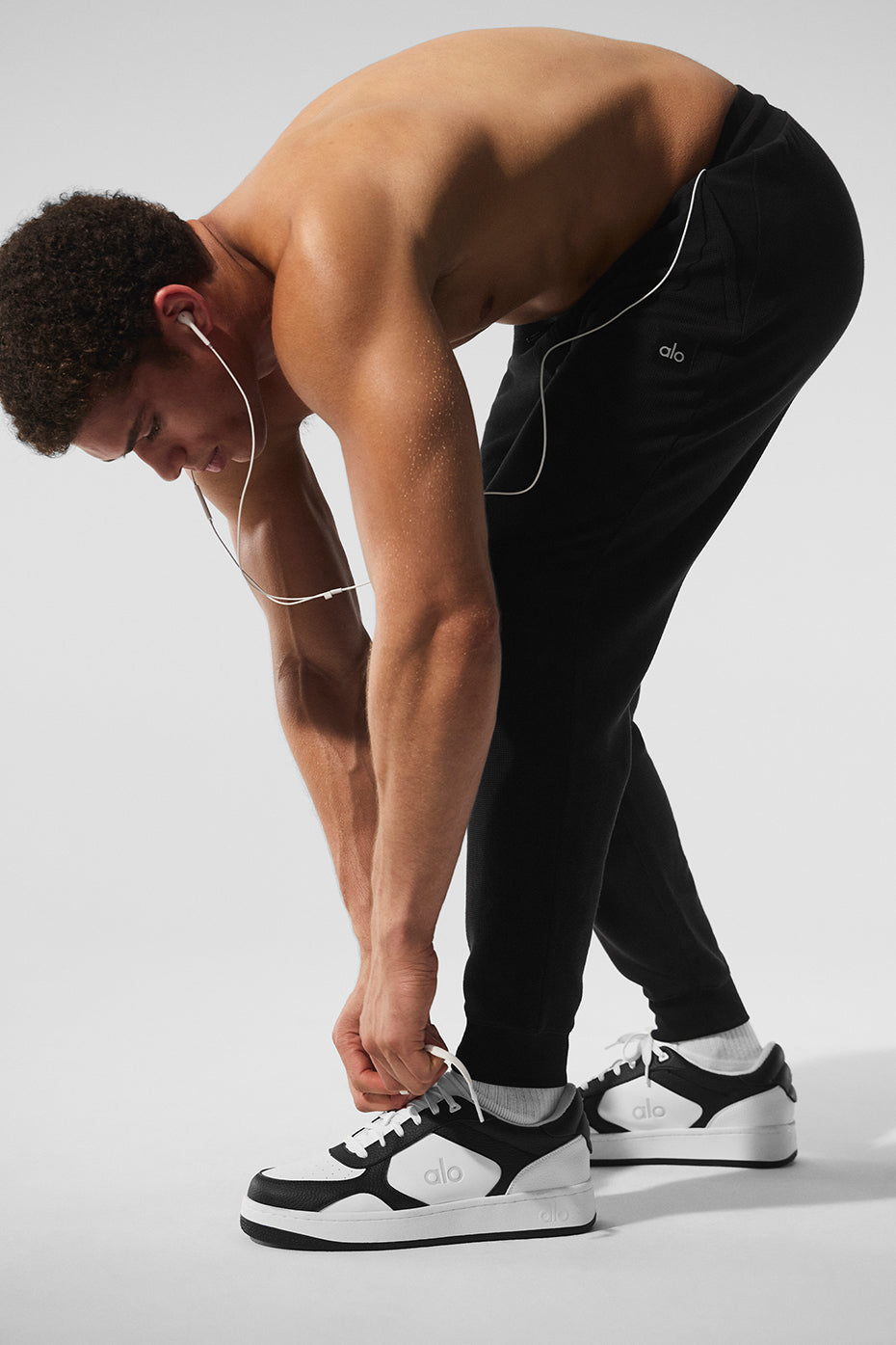 Micro Waffle Fast Break Jogger - Black - Image 2