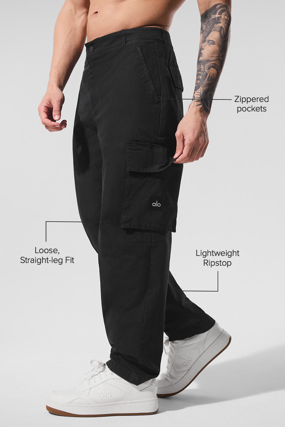 Cargo Ripstop Trouser - Black - Image 2
