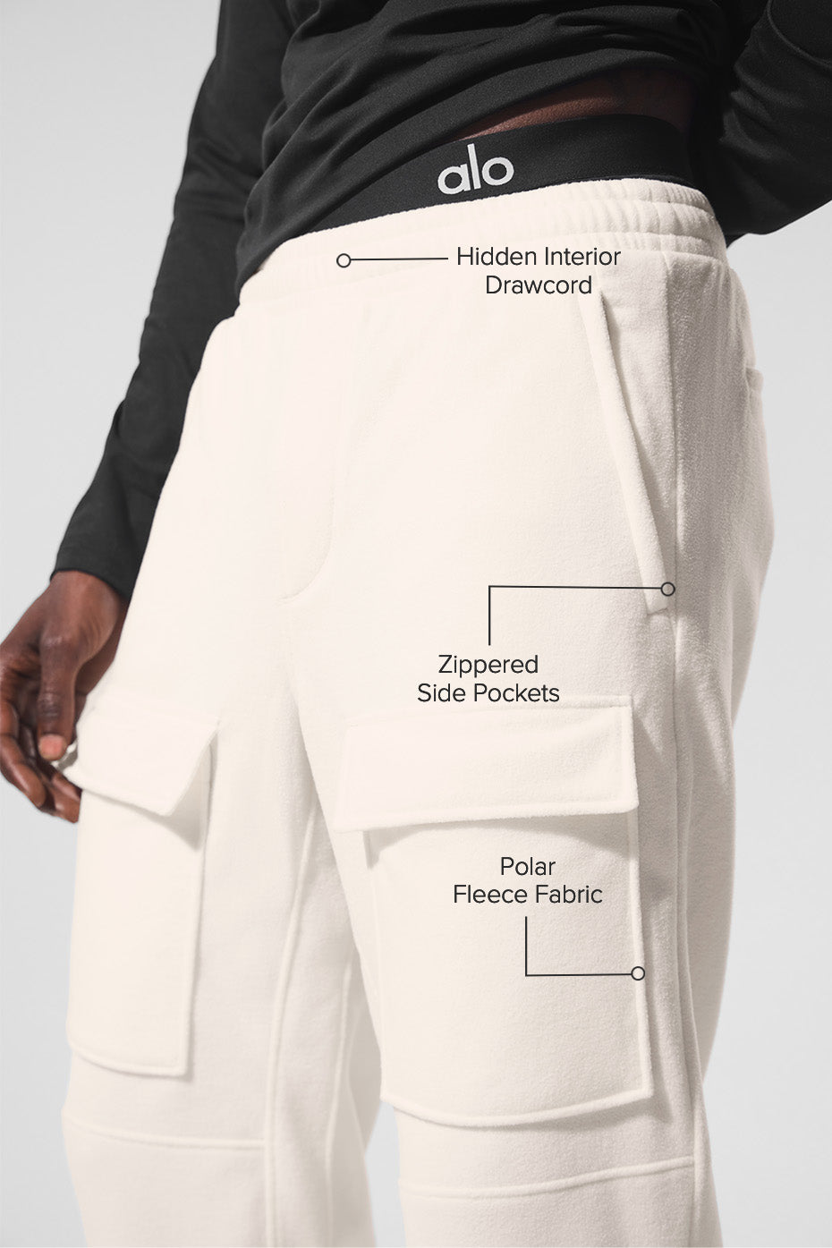 Polar Fleece Ridge Cargo Pants - Ivory - Image 2