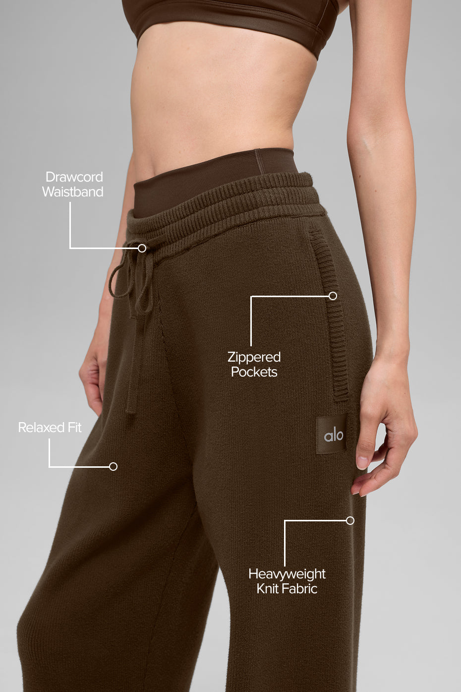 Scholar Straight Leg Sweatpant - Espresso - Image 2