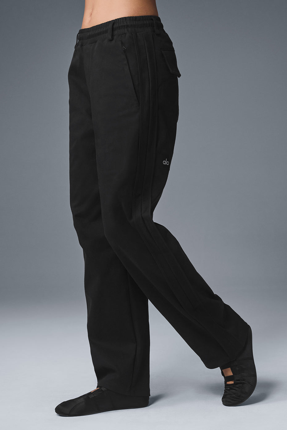 Edition Sueded Straight Leg Pant - Black - Image 3