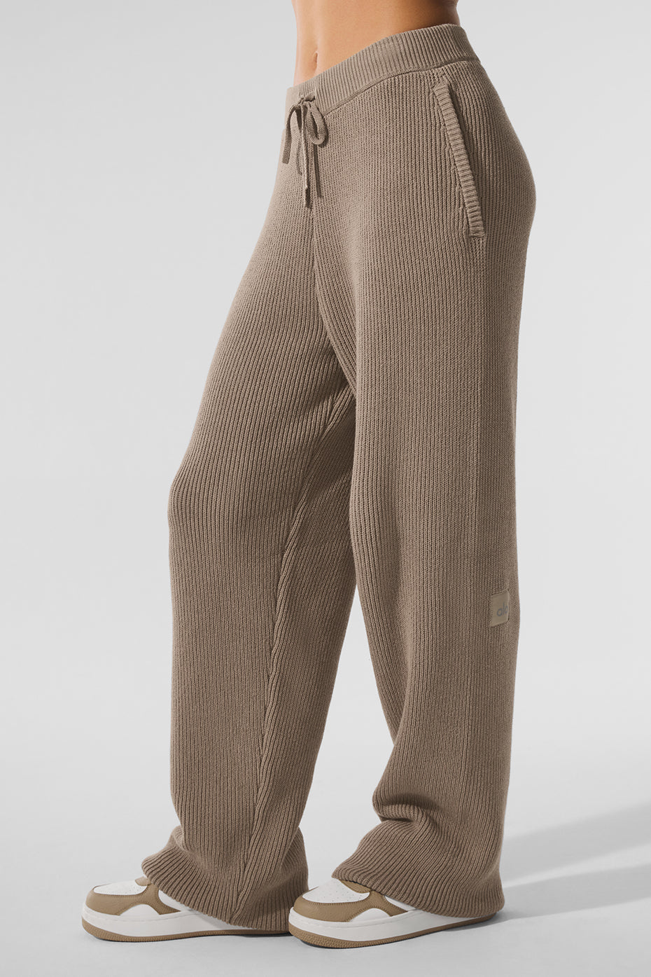 Domain Rib Knit Sweatpant - Gravel - Image 4