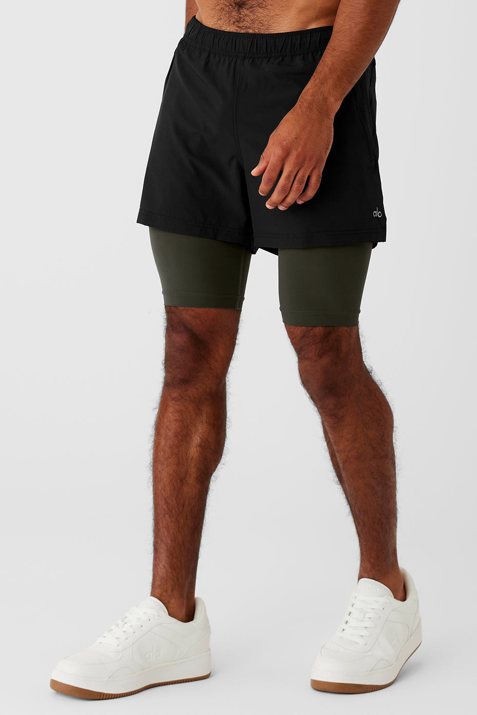 5 Revival 2-in-1 Short - Black/Stealth Green - Image 3