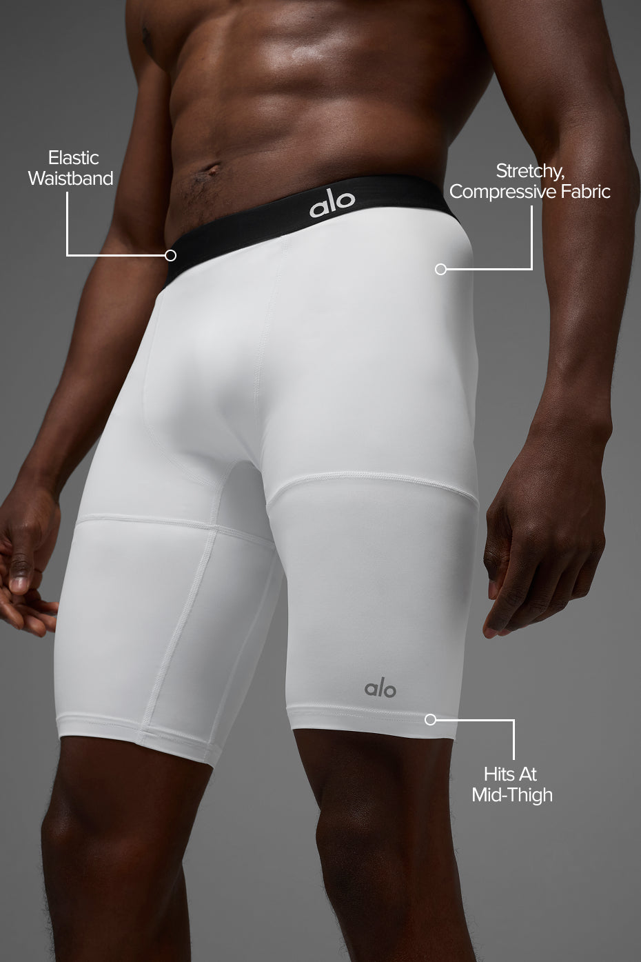 9 Flight Compression Short - White - Image 2