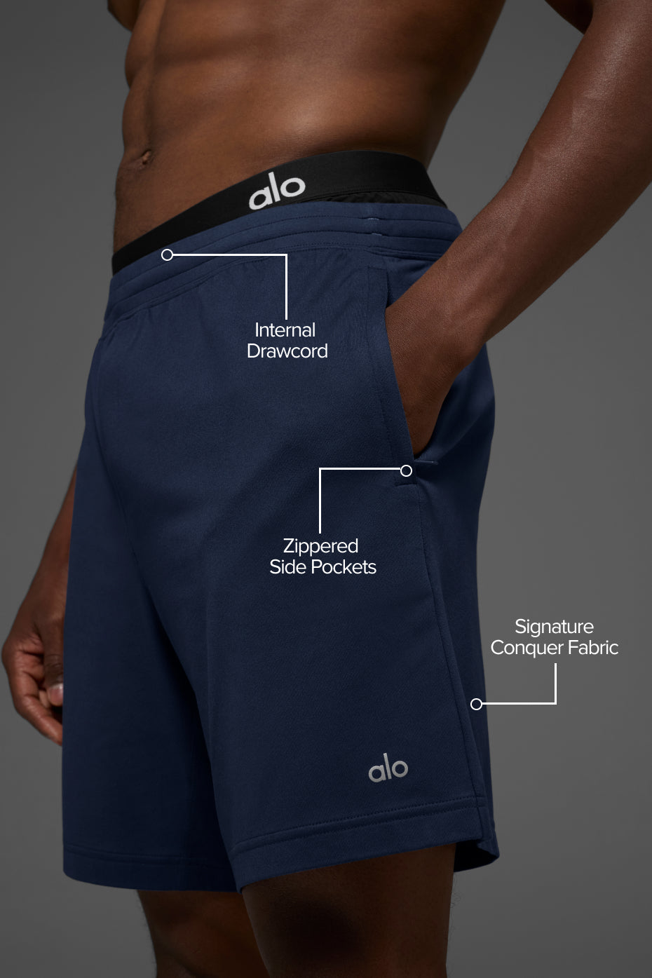7 Conquer React Performance Short - Navy - Image 2