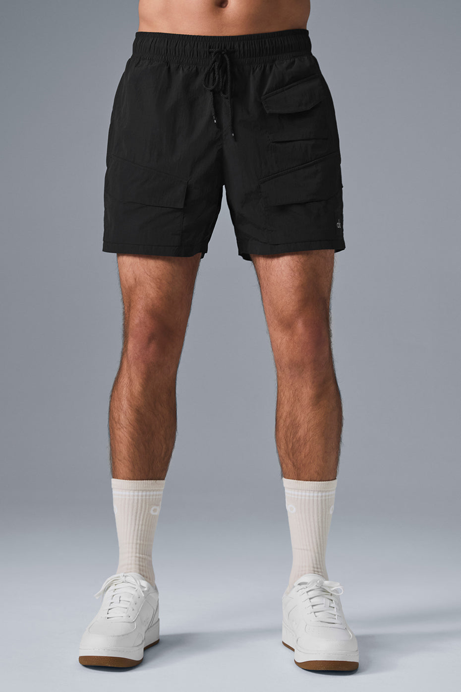 7 Crinkle Nylon Excursion Cargo Short - Black