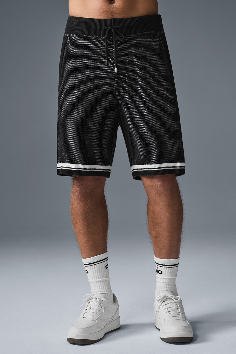 7 Sports Club Sweater Knit Basketball Short - Black